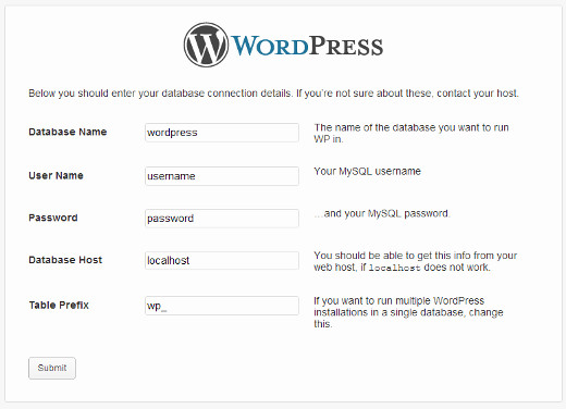 Установка WordPress Установка WordPress